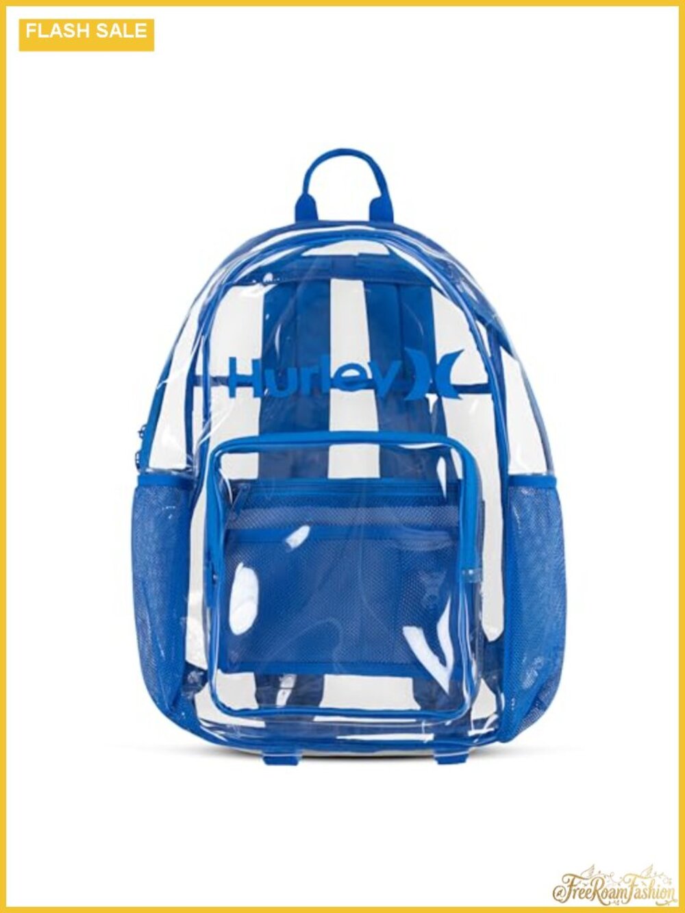 Clear Backpack with Adjustable Straps and Zippered Pocket for School